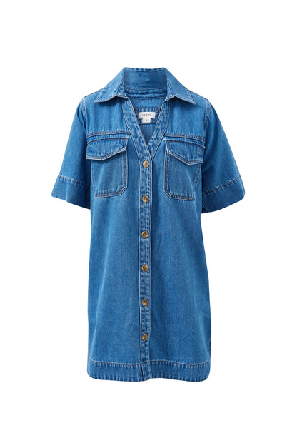 Ceres Life Bonnie Relaxed Dress - Fresh Indigo