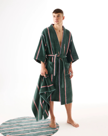 Kip and Co Wakame Crush Stripe Bamboo Terry Bath Towel