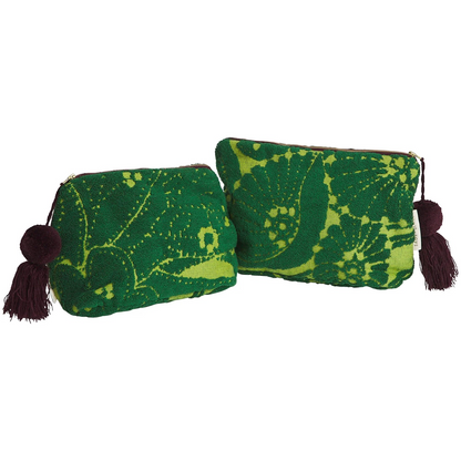 Sage & Clare Lucia Terry Pouch - Large Kelp