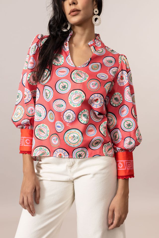 Emily Lovelock Hailey Blouse Flame Secret