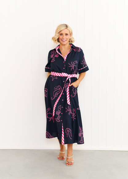 Liv & Milly Poppy Seaside Dress - Navy
