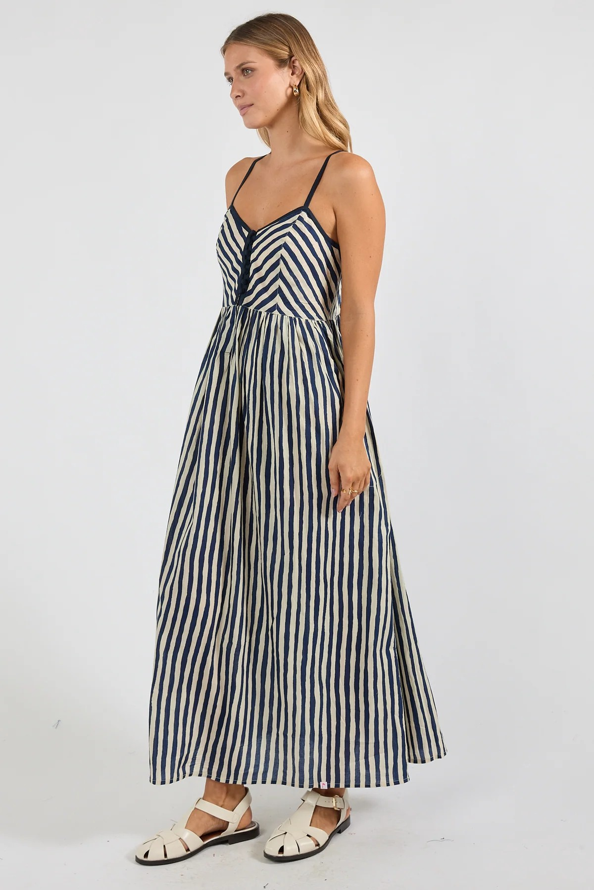 Ibisa Dixie Sundress - Navy