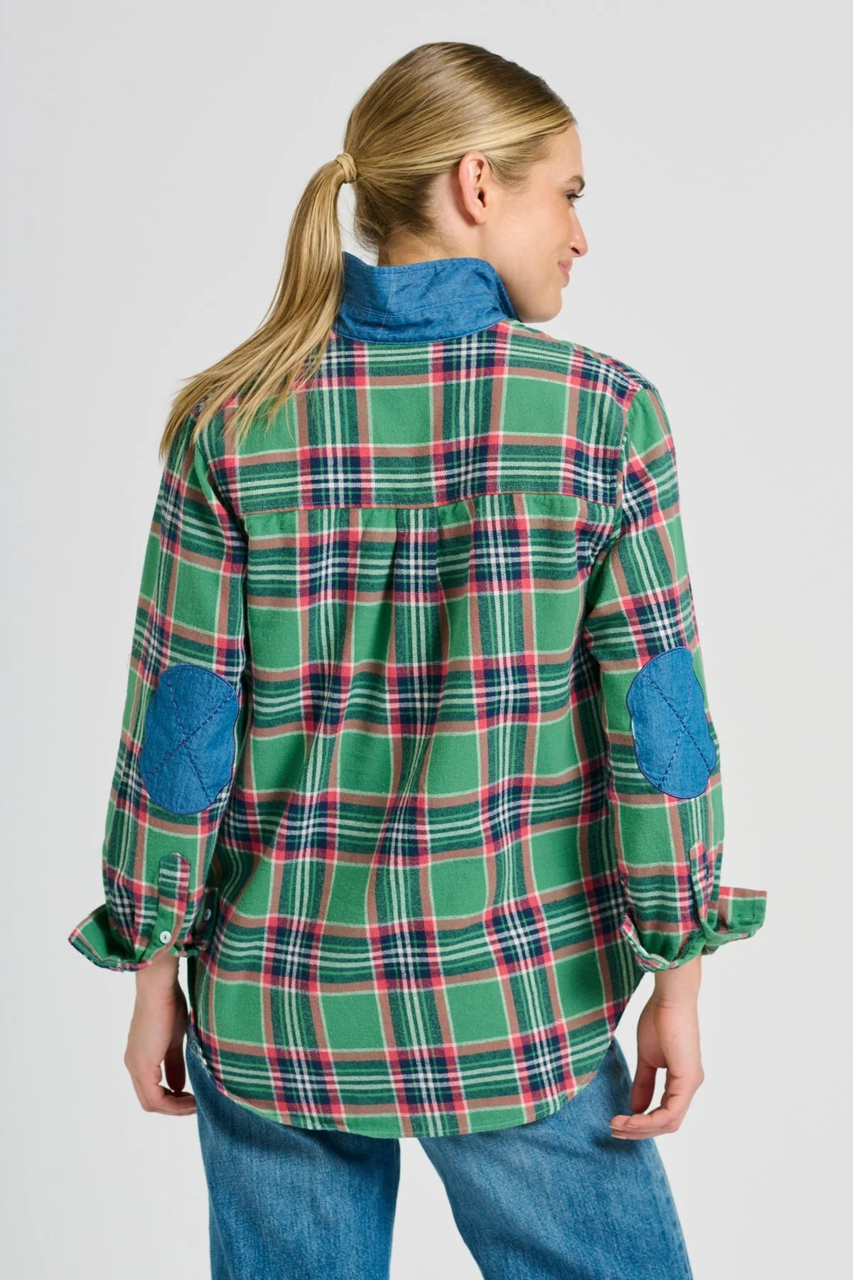 Shirty Helena Shirt - Sage Plaid