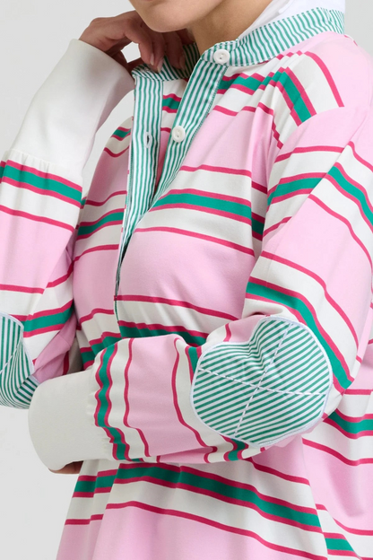 Shirty x EST Rugby Summer Dress - Pink Multi Stripe