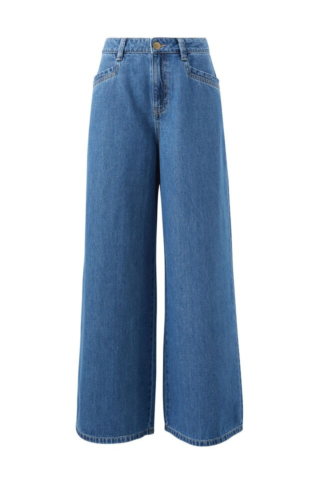 Ceres Life Soft Wide Leg Jean Mid Indigo