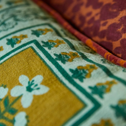 Sage and Clare Claire Reversible Cushion Jade