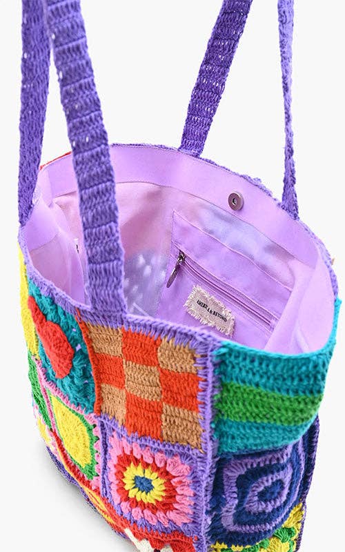 America and Beyond Fun Crochet Pop Culture Tote