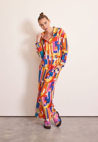 Kaleido High Waisted Wide Leg Vivid