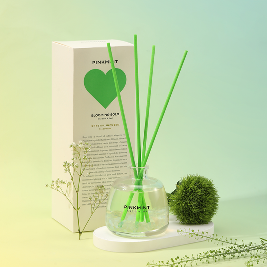 Pinkmint Blooming Solo Reed Diffuser Crystal Infused