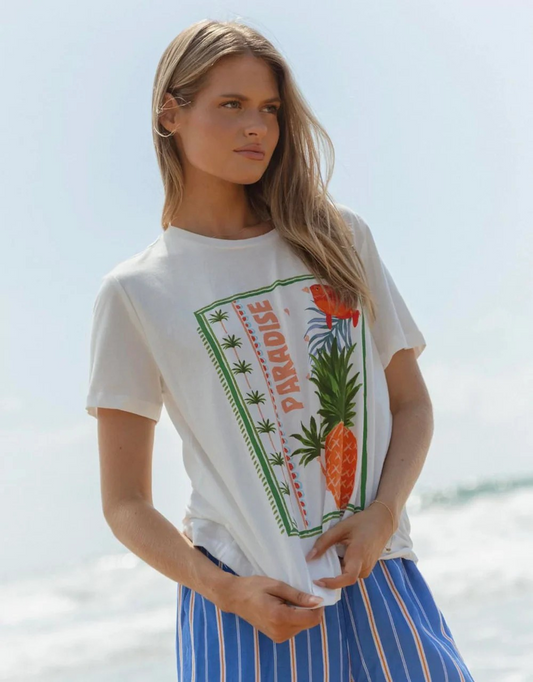Betty Basics Ellia Crew Tee - Paradise Print