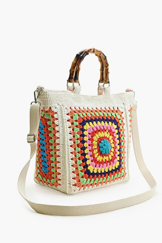 America and Beyond Morning White Handmade Crochet Bags - Sustainable Fashion