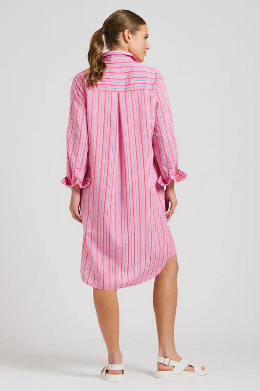 Shirty The Popover Shirtdress Pink Combo