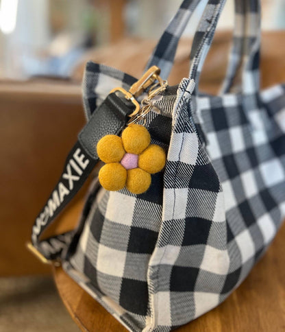 Felt Flower Keychain Charm