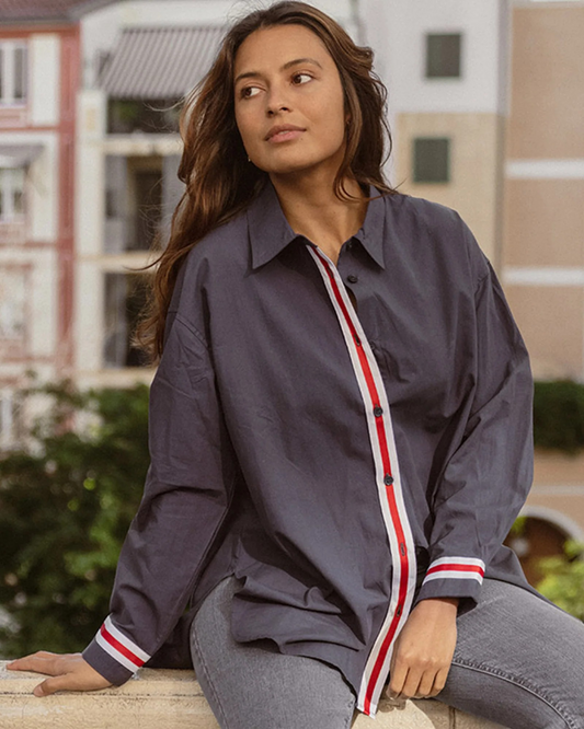 Betty Basics Claire Classic Shirt French Blue