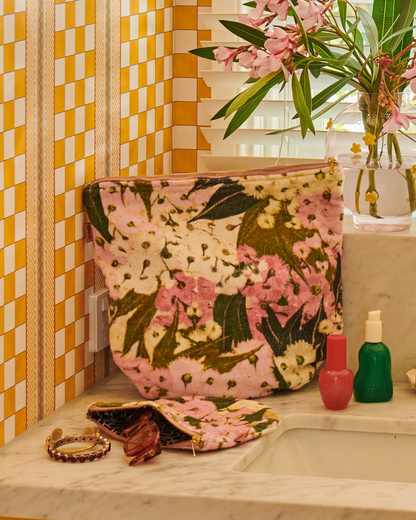 Kip and Co Bush Blossom Terry Toiletry Cosmetic Pouch