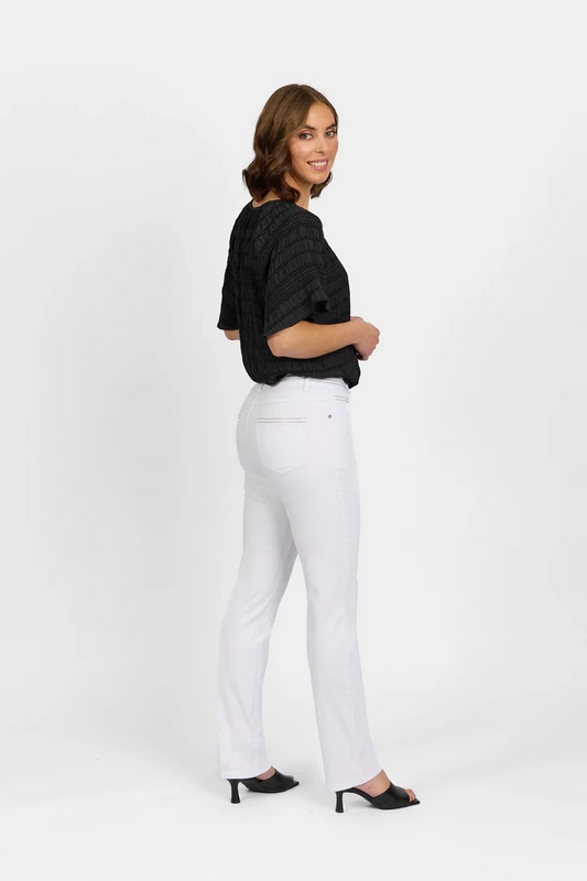 MACJAY'S Swish Slim Leg Jean White