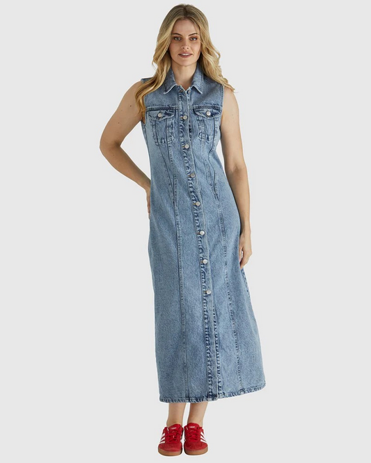 Sass Jordan Dress Acid Wash