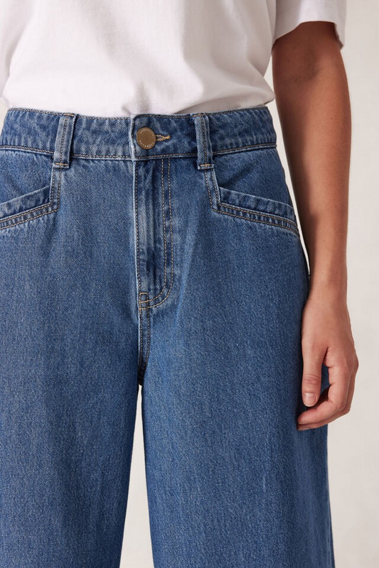 Ceres Life Soft Wide Leg Jean Mid Indigo