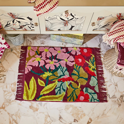Sage and Clare Genevieve Bath Mat Mahogany