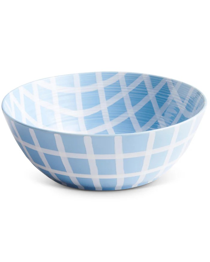 Kip And Co Blue Bird Tartan Salad Bowl