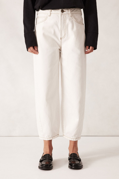 Ceres Life Maggie Tapered Barrel Jean - Fresh Ecru