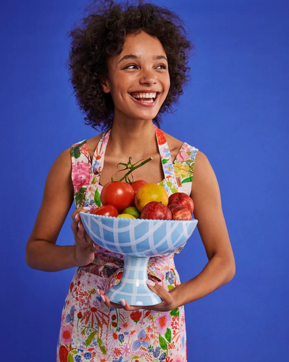 Kip and Co Blue Bird Tartan Fruit Bowl
