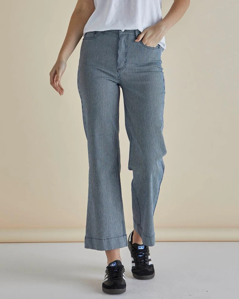 Betty Basics Willow Pinstripe Wide Leg