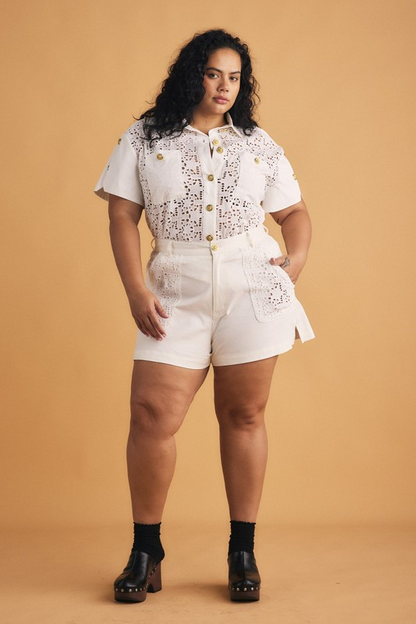Bohemian Traders Star Embroidered Shorts
