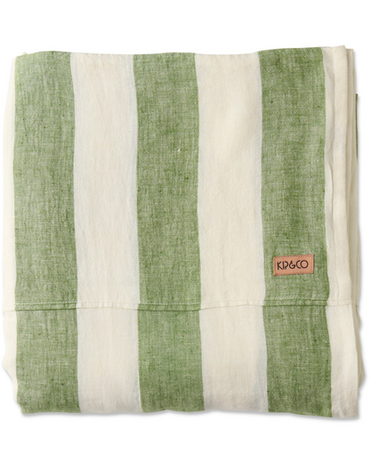 Kip & Co Moss Stripe Linen
