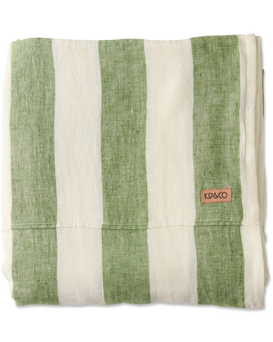 Kip & Co Moss Stripe Linen