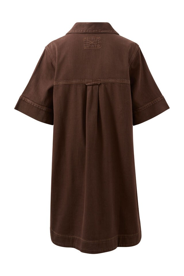 Ceres Life Relaxed Shirt Dress Chocolate