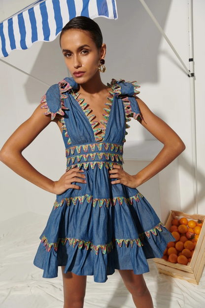 Celia B Cheil Dress Blue