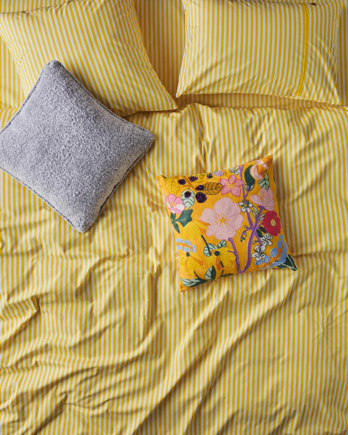 Kip and Co Limoncello Stripe Organic Cotton Sheets and Pillowcases