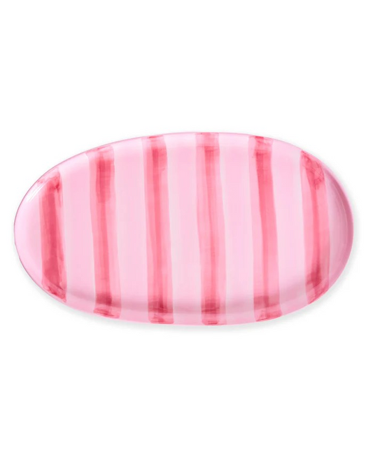 Kip and Co Pink Stripe Platter