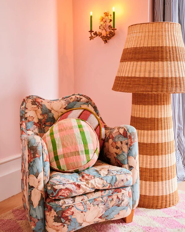 Kip and Co Pistachio Tartan Woven Pea Cushion