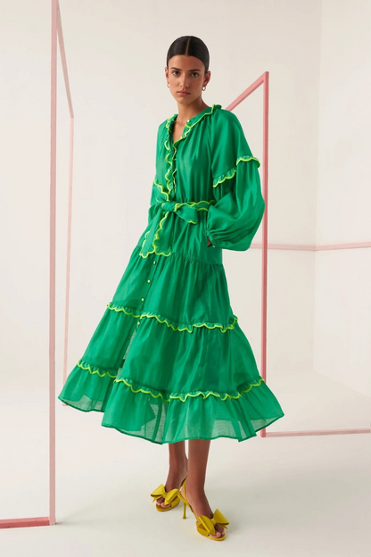 Celia B Flame Green Dress