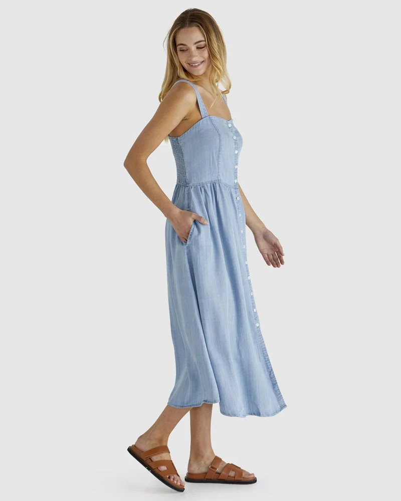 Sass Rye Midi Dress Chambray