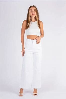 Wakee Denim - White Wide Leg Jean