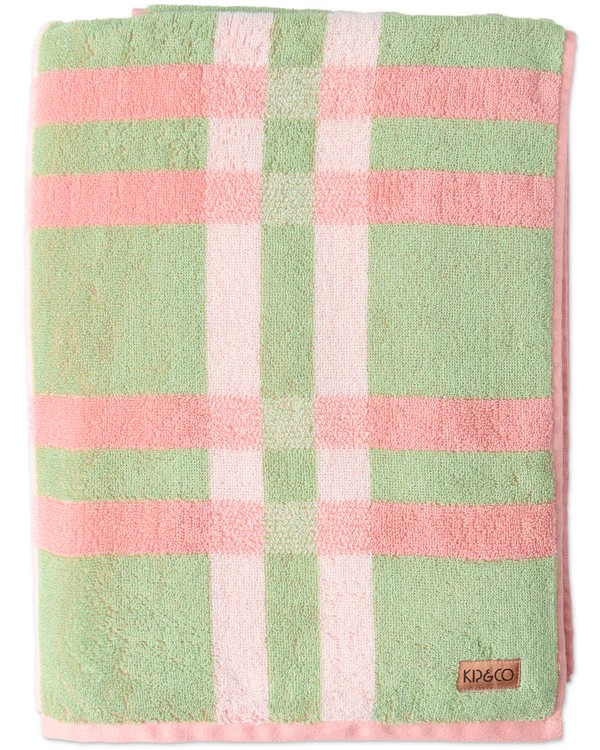 Kip and Co Pistachio Tartan Towels