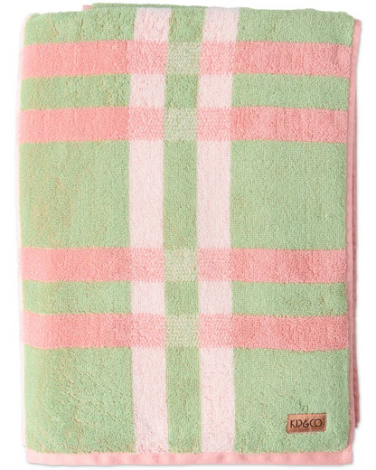 Kip and Co Pistachio Tartan Towels