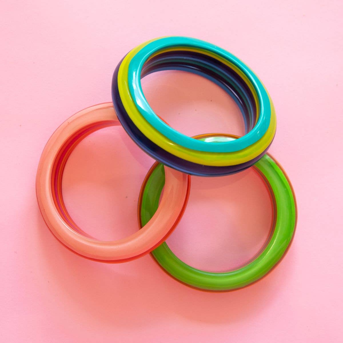 Chromatic Striped Bangle BlueMix
