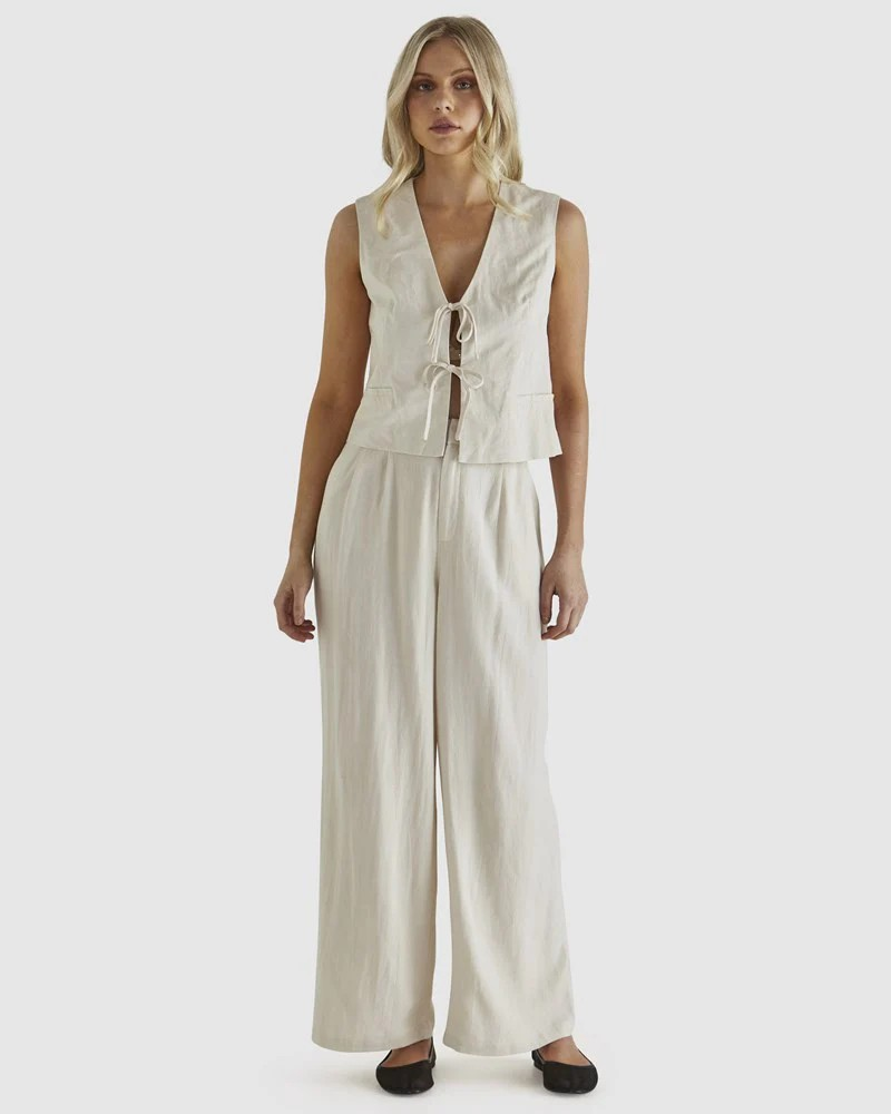 Sass Natalia Vest  Bone Cream