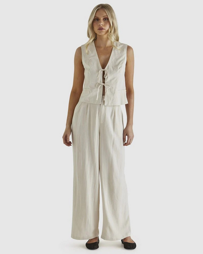 Sass Natalia Vest  Bone Cream
