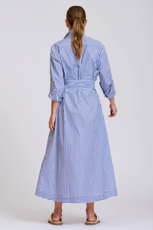Shirty Sybil Oversized Dress - Navy Stripe