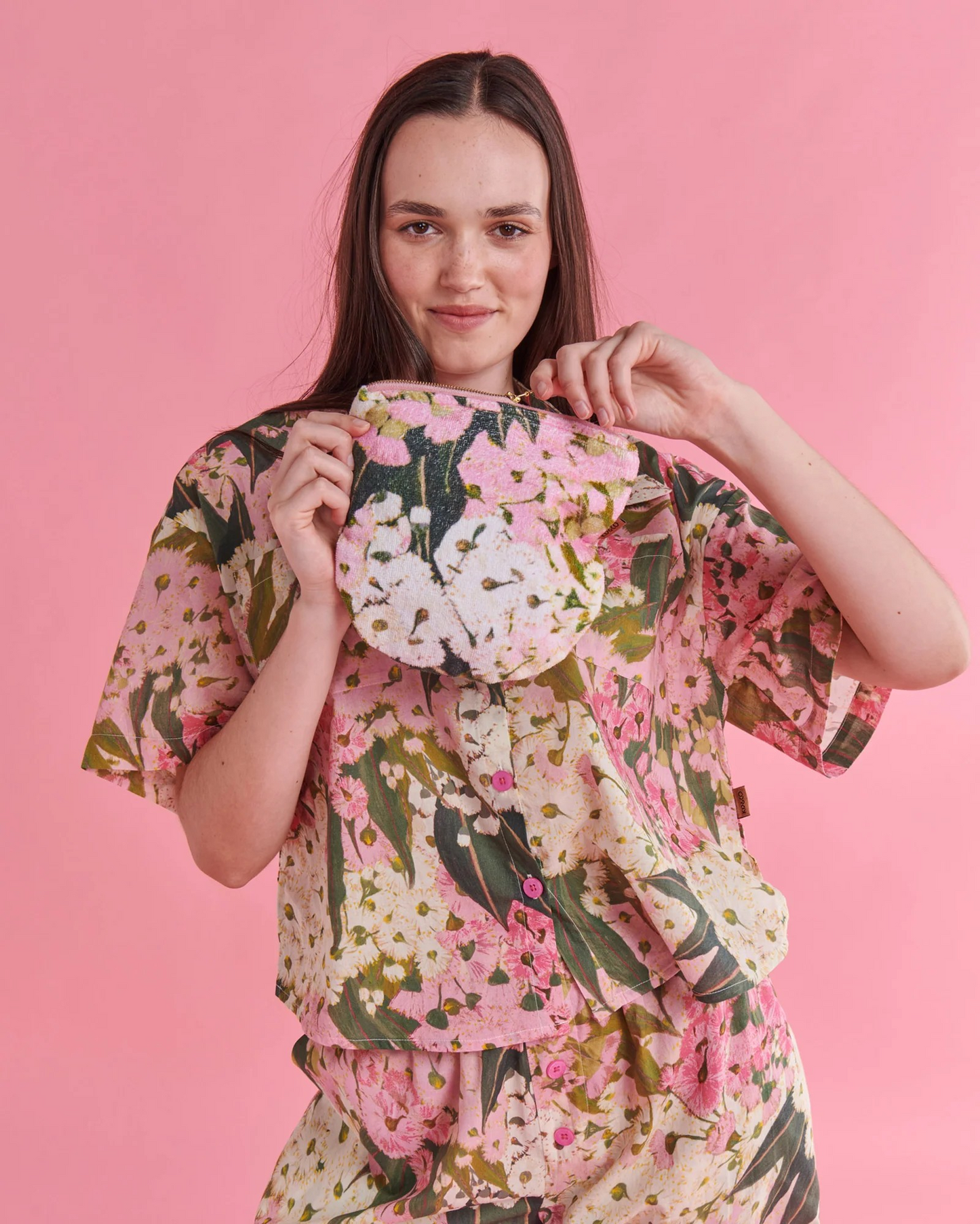 Kip and Co Bush Blossom Terry Toiletry Cosmetic Pouch