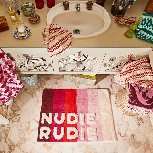 Sage and Clare Dariel Nudie Rudie Bath Matt Scarlett