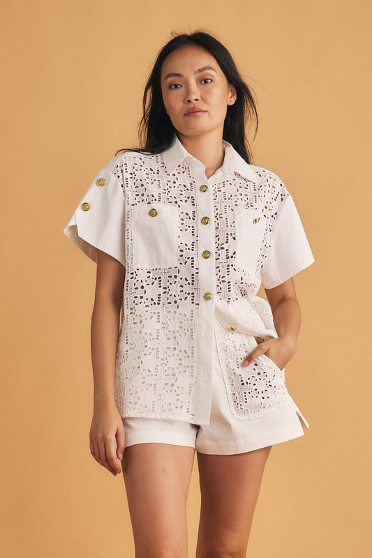 Bohemian Traders Star Embroidered Shirt