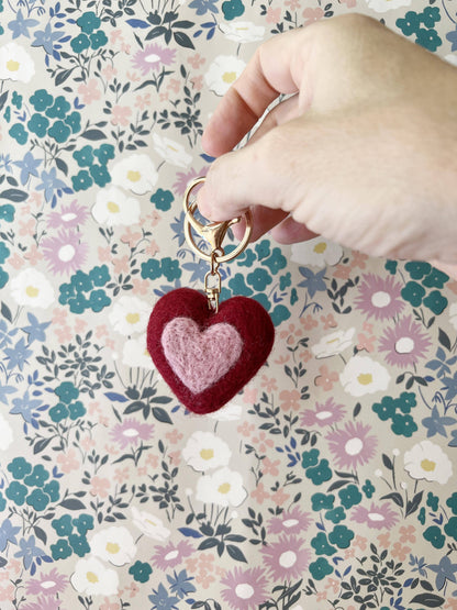 Felt Heart Keychain Pack