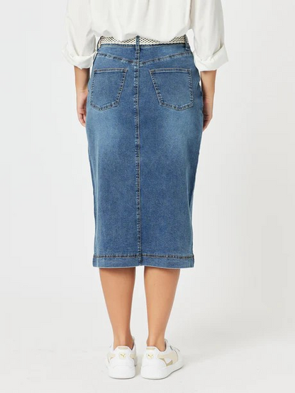 Threadz Republic Split Skirt Denim
