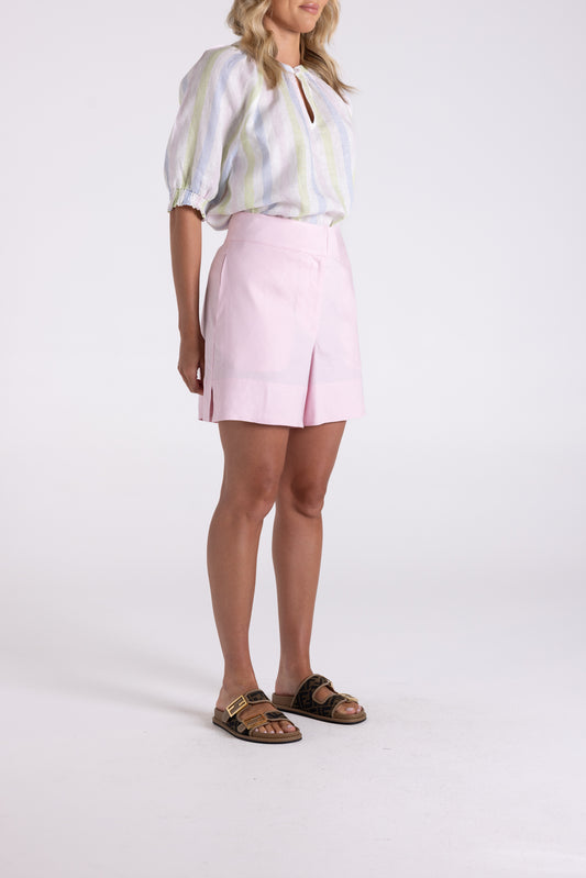 Two T's Linen Viscose Short Pink